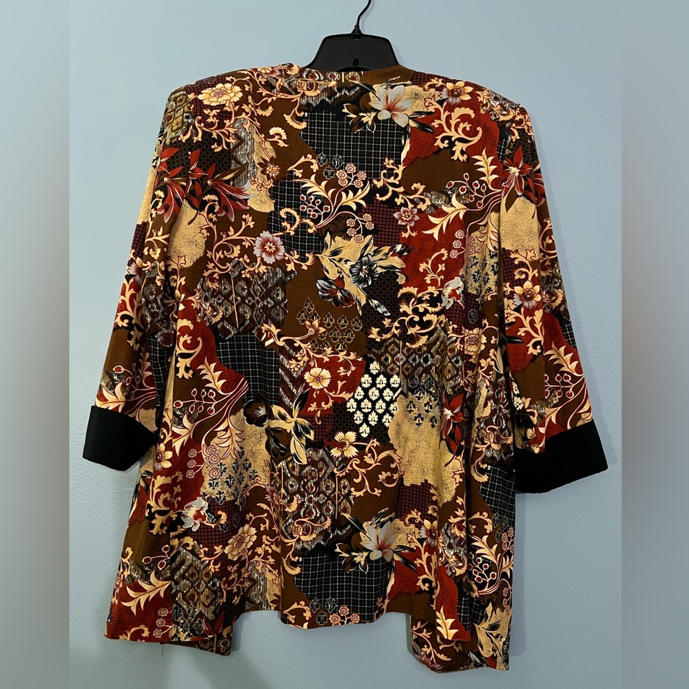 Floral Patchwork Open Front Jacket - image 3